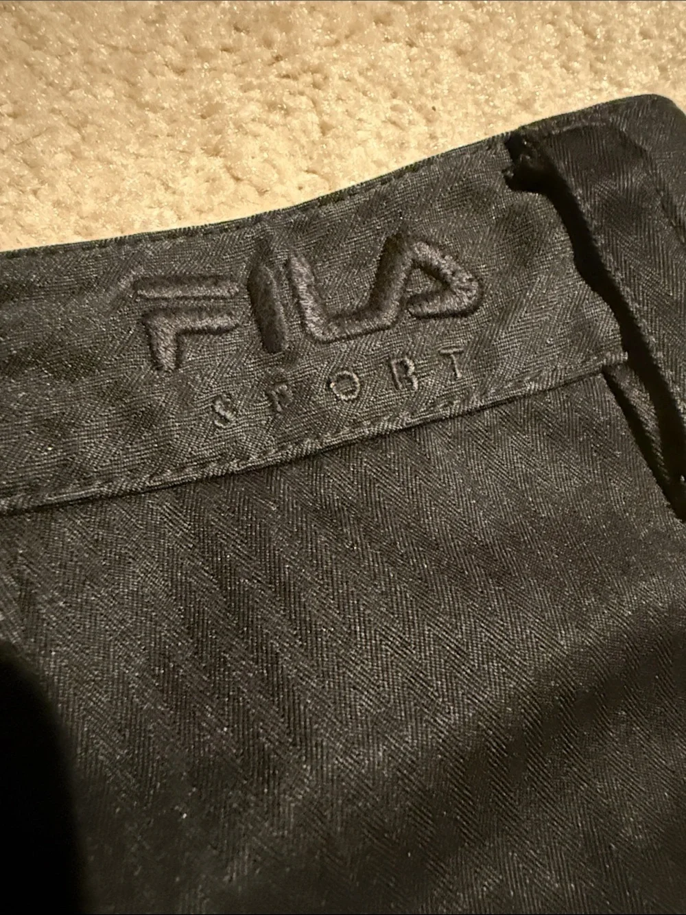 Fila Sport Men's Black Flat-Front Shorts